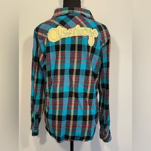 Olsenboye Red, Yellow and Blue Plaid Button Down Shirt Size XL